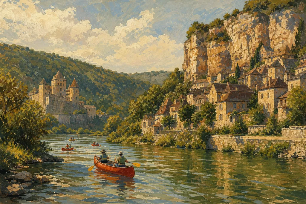 Illustration peinte : Canoë et kayak