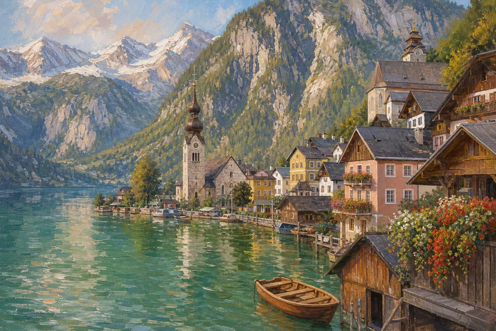 Illustration peinte : Autriche