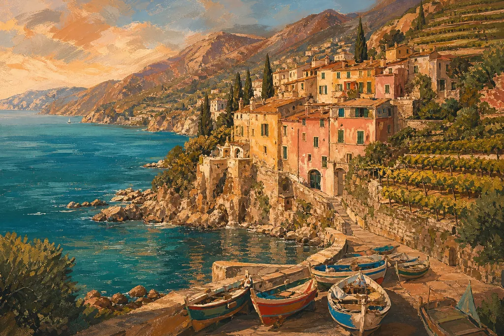 Illustration peinte : Italie