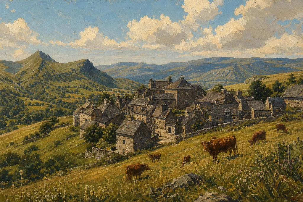 Illustration peinte : Auvergne-Rhône-Alpes