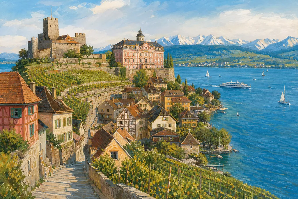 Illustration peinte : Bade-Wurtemberg