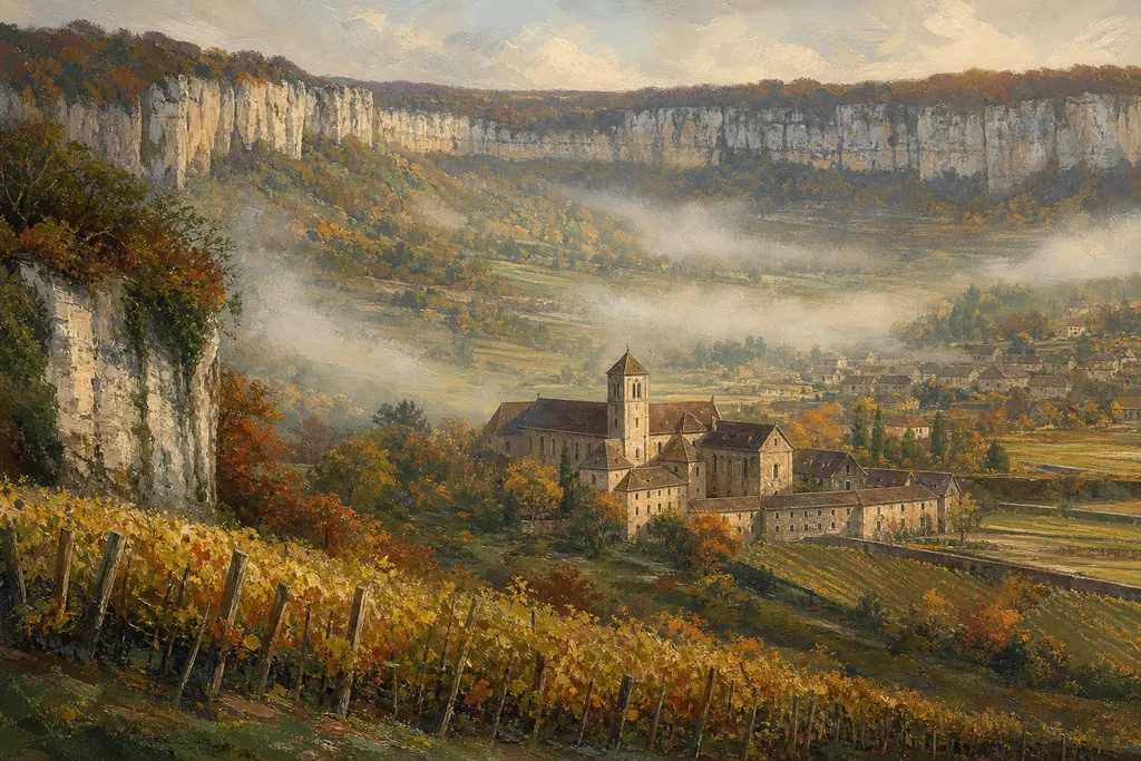 Illustration peinte : Bourgogne-Franche-Comté