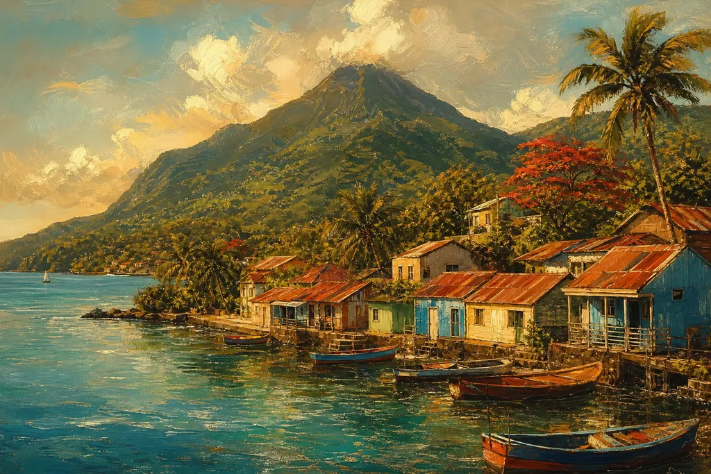 Illustration peinte : Guadeloupe