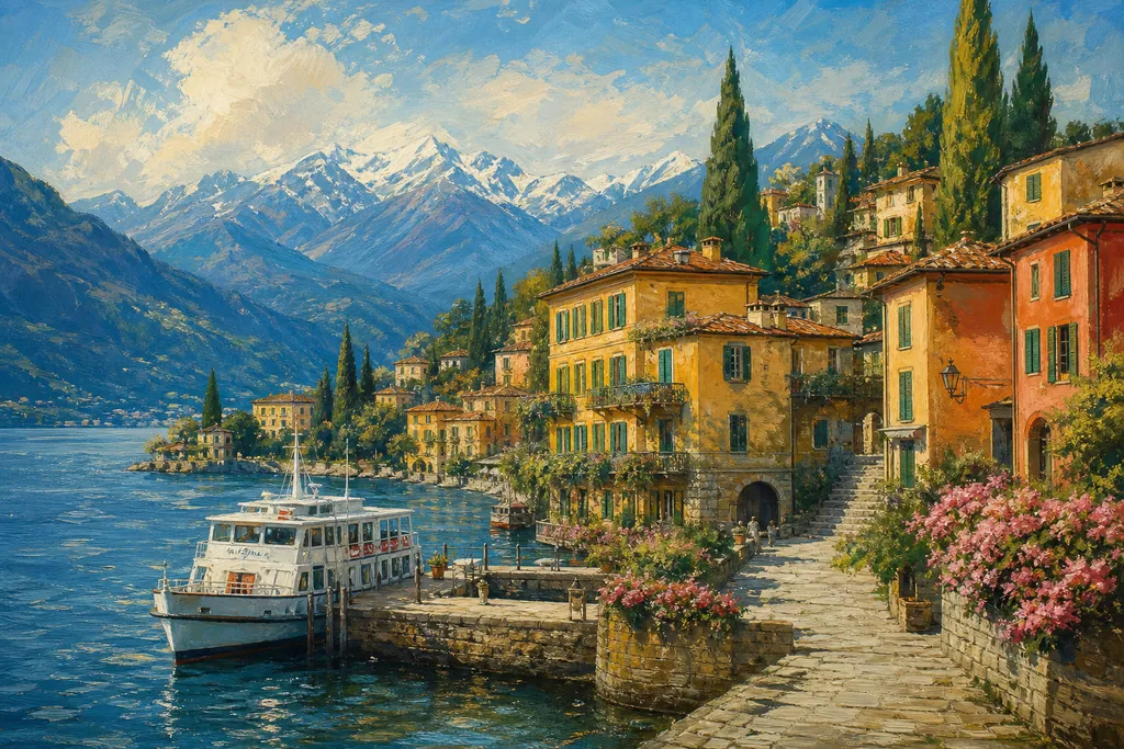 Illustration peinte : Lombardie