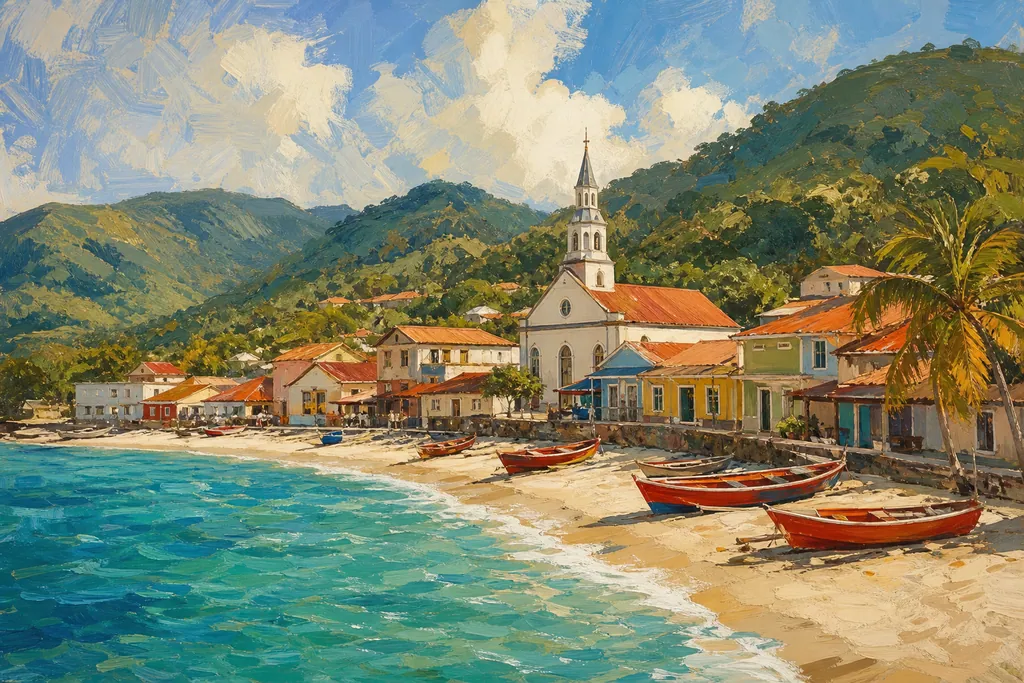 Illustration peinte : Martinique