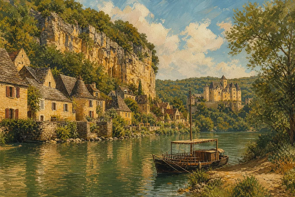 Illustration peinte : Nouvelle-Aquitaine