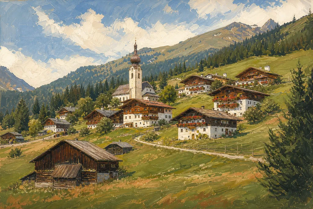 Illustration peinte : Tyrol