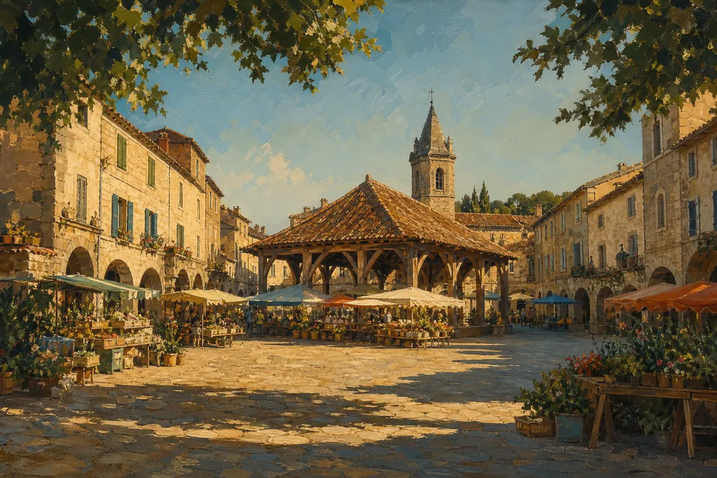 Illustration peinte : Bastides